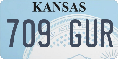 KS license plate 709GUR