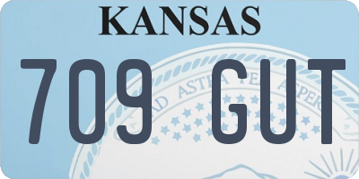 KS license plate 709GUT