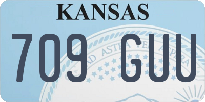 KS license plate 709GUU