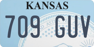 KS license plate 709GUV