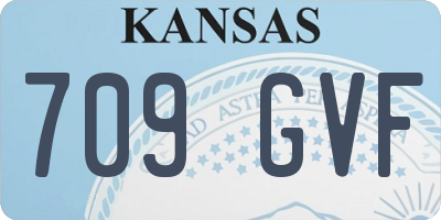 KS license plate 709GVF