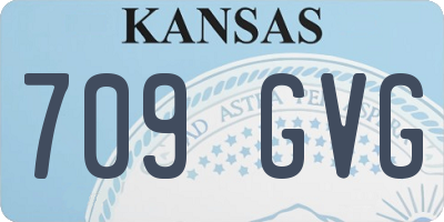 KS license plate 709GVG
