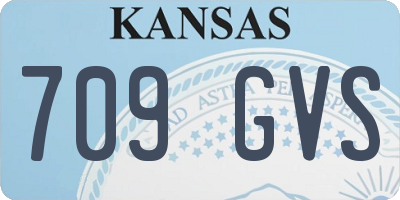 KS license plate 709GVS