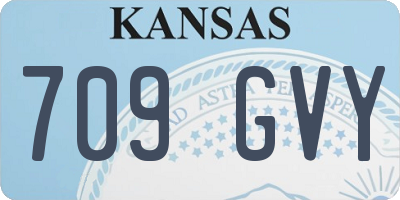 KS license plate 709GVY
