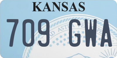 KS license plate 709GWA