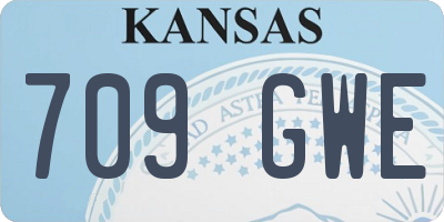 KS license plate 709GWE