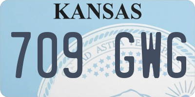 KS license plate 709GWG