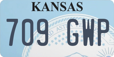 KS license plate 709GWP