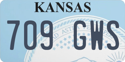 KS license plate 709GWS