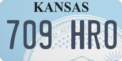 KS license plate 709HRO