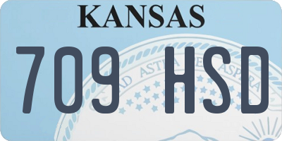 KS license plate 709HSD