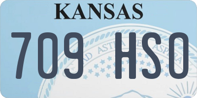 KS license plate 709HSO