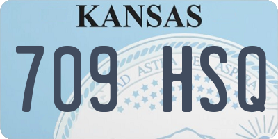 KS license plate 709HSQ