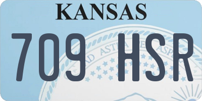KS license plate 709HSR