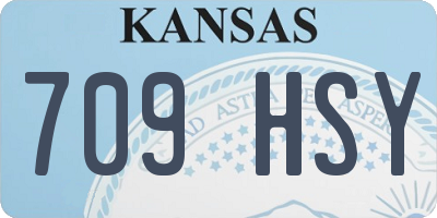 KS license plate 709HSY