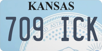 KS license plate 709ICK