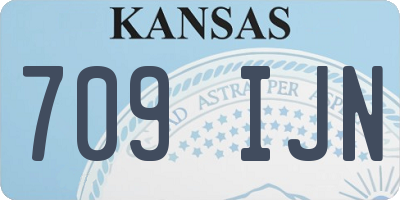 KS license plate 709IJN