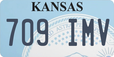 KS license plate 709IMV