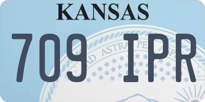 KS license plate 709IPR