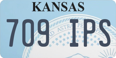KS license plate 709IPS