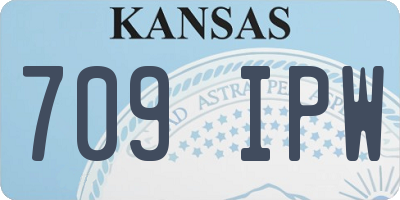 KS license plate 709IPW