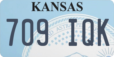 KS license plate 709IQK