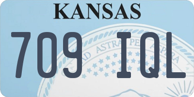 KS license plate 709IQL