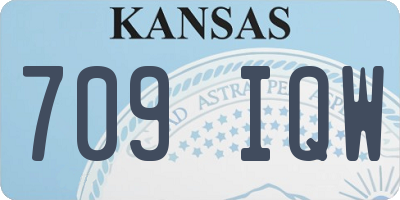 KS license plate 709IQW