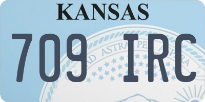 KS license plate 709IRC