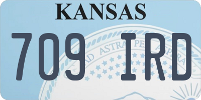 KS license plate 709IRD