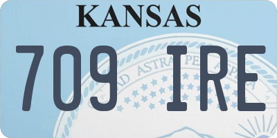 KS license plate 709IRE
