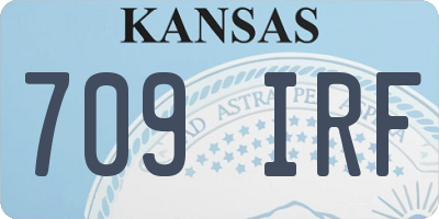 KS license plate 709IRF