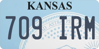 KS license plate 709IRM