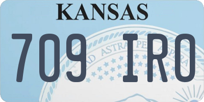 KS license plate 709IRO