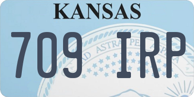 KS license plate 709IRP