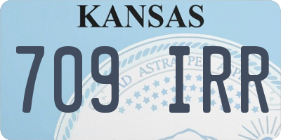 KS license plate 709IRR