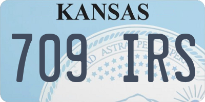 KS license plate 709IRS