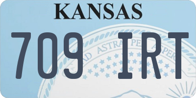 KS license plate 709IRT
