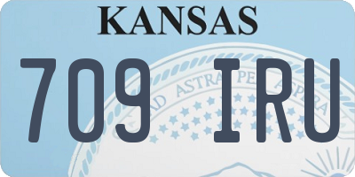 KS license plate 709IRU