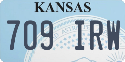 KS license plate 709IRW