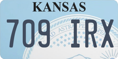 KS license plate 709IRX
