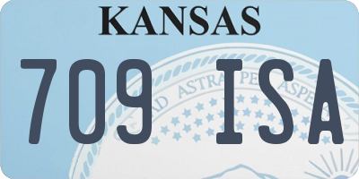 KS license plate 709ISA