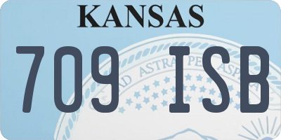KS license plate 709ISB