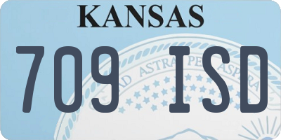 KS license plate 709ISD
