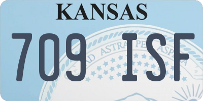 KS license plate 709ISF