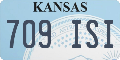 KS license plate 709ISI