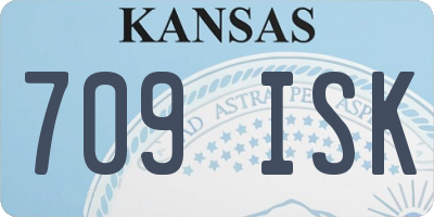 KS license plate 709ISK