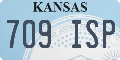 KS license plate 709ISP