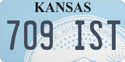 KS license plate 709IST