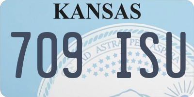 KS license plate 709ISU
